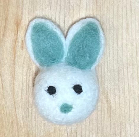 Felted Bunny Heads