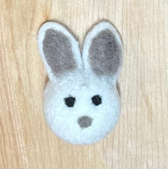 Felted Bunny Heads