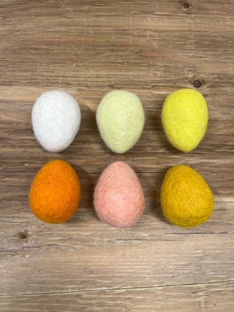 Easter Eggs Medium Colourful Felt Handmade Boho Pastel Brights