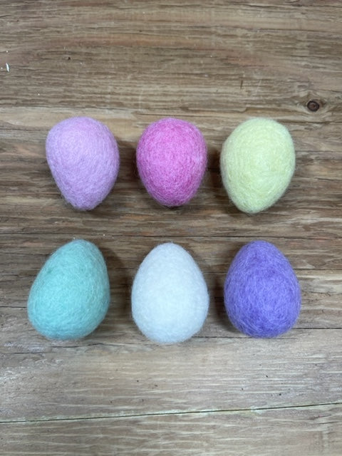 Easter Eggs Medium Colourful Felt Handmade Boho Pastel Brights