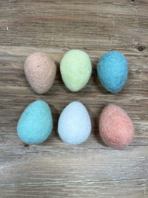 Easter Eggs Medium Colourful Felt Handmade Boho Pastel Brights